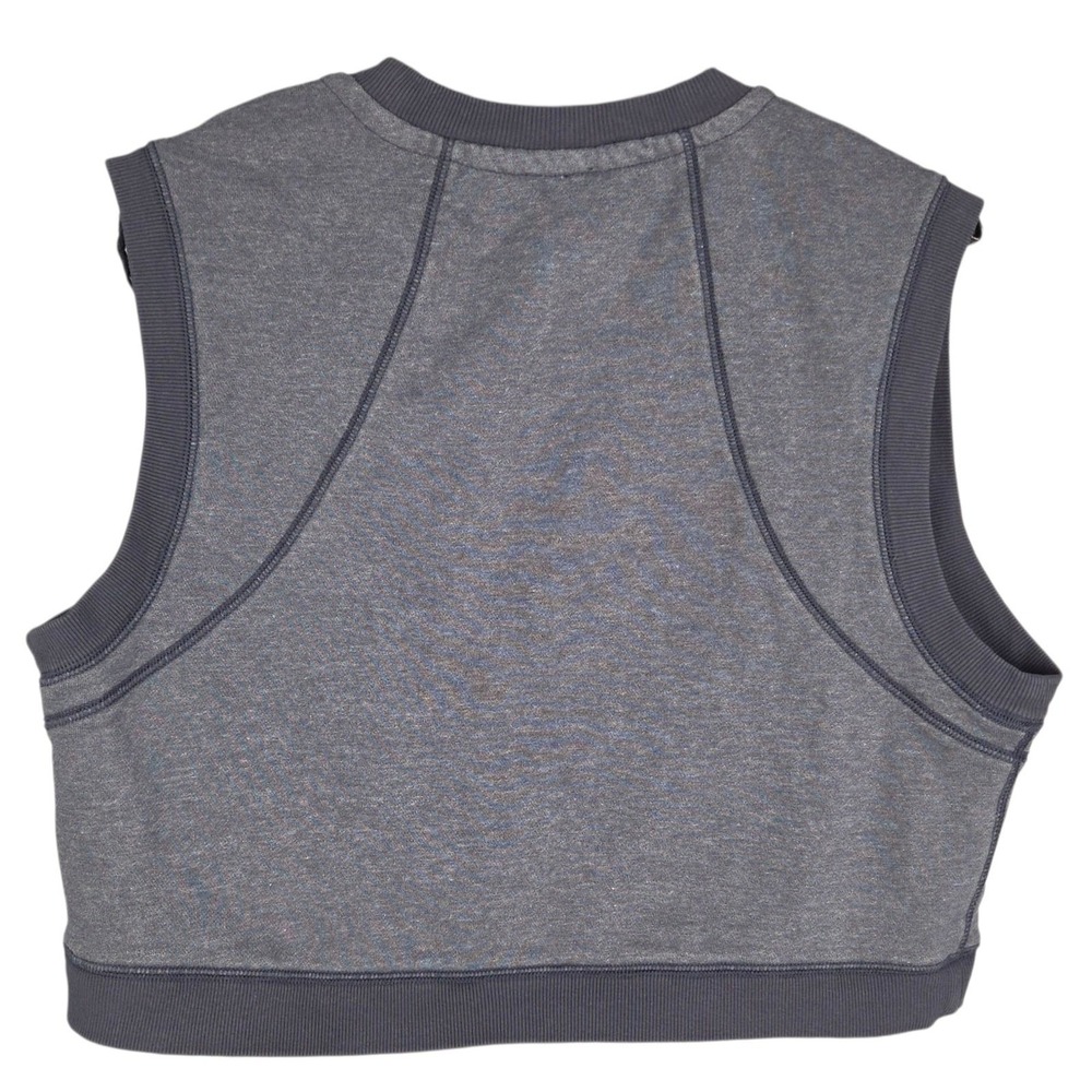 Free People Cropped Shirt Womens XS Misty Blue Sleeveless Tank Top Yoga Gym New - Picture 4 of 11